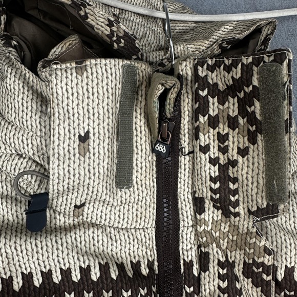 686 Jacket Mens Small Tan Brown Snowboard Ski Hooded Insulated Limited Edition - Picture 2 of 16